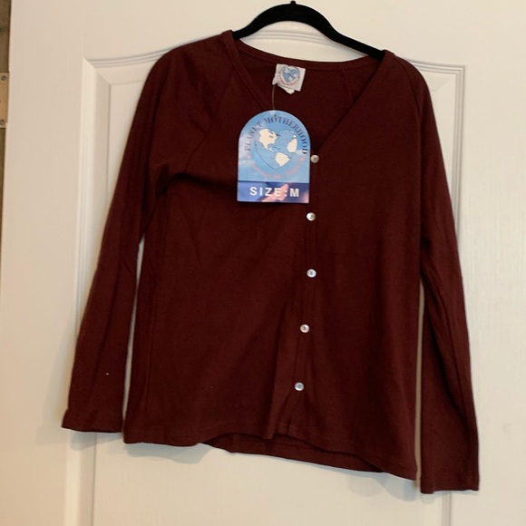 Planet Motherhood Sweaters - NWT Maternity size small ( or medium?) maroon button up cardigan